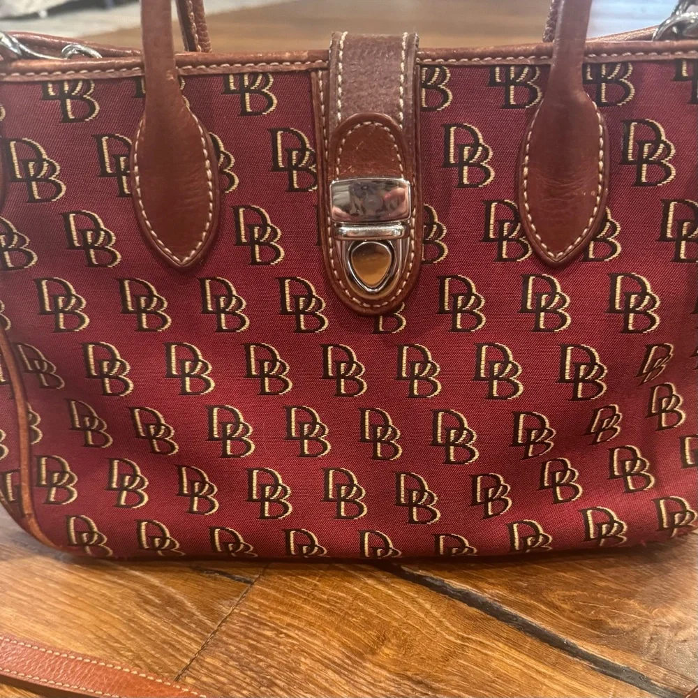 Dooney & Bourke Red and Brown Satchel